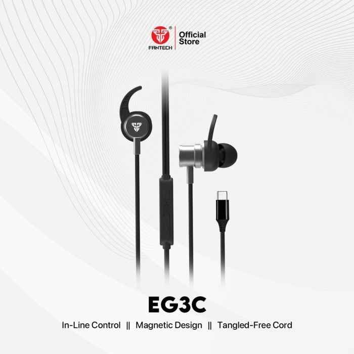 Fantech Earphone Earbuds Premium Alluminium Alloy Magnetic TYPE C EG3C